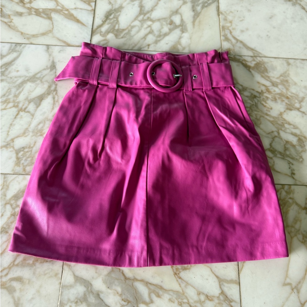 Zara Fuchsia Mini Skirt with Belt